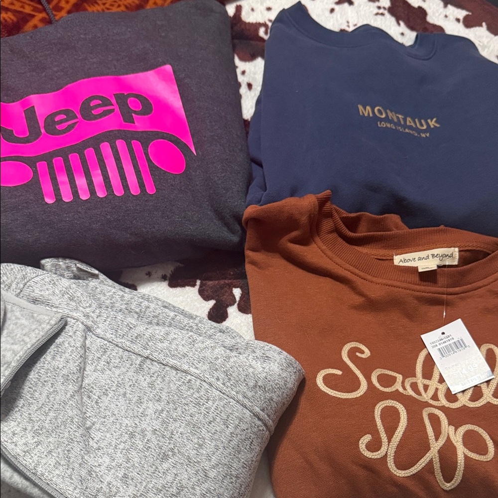 Lot of 4 sweatshirts good re sale lot